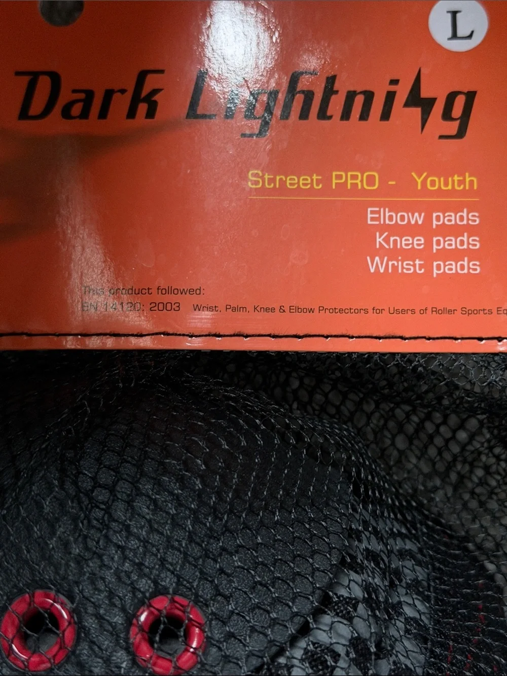 Black & Red Protective Skate Pad Set